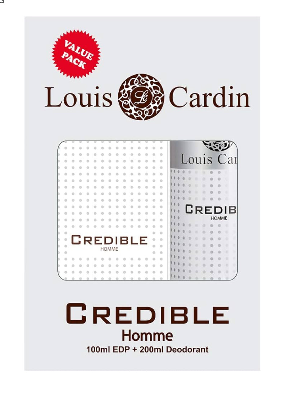 Louis Cardin Credible Homme & Deodorant Value Pack , 2 Pieces